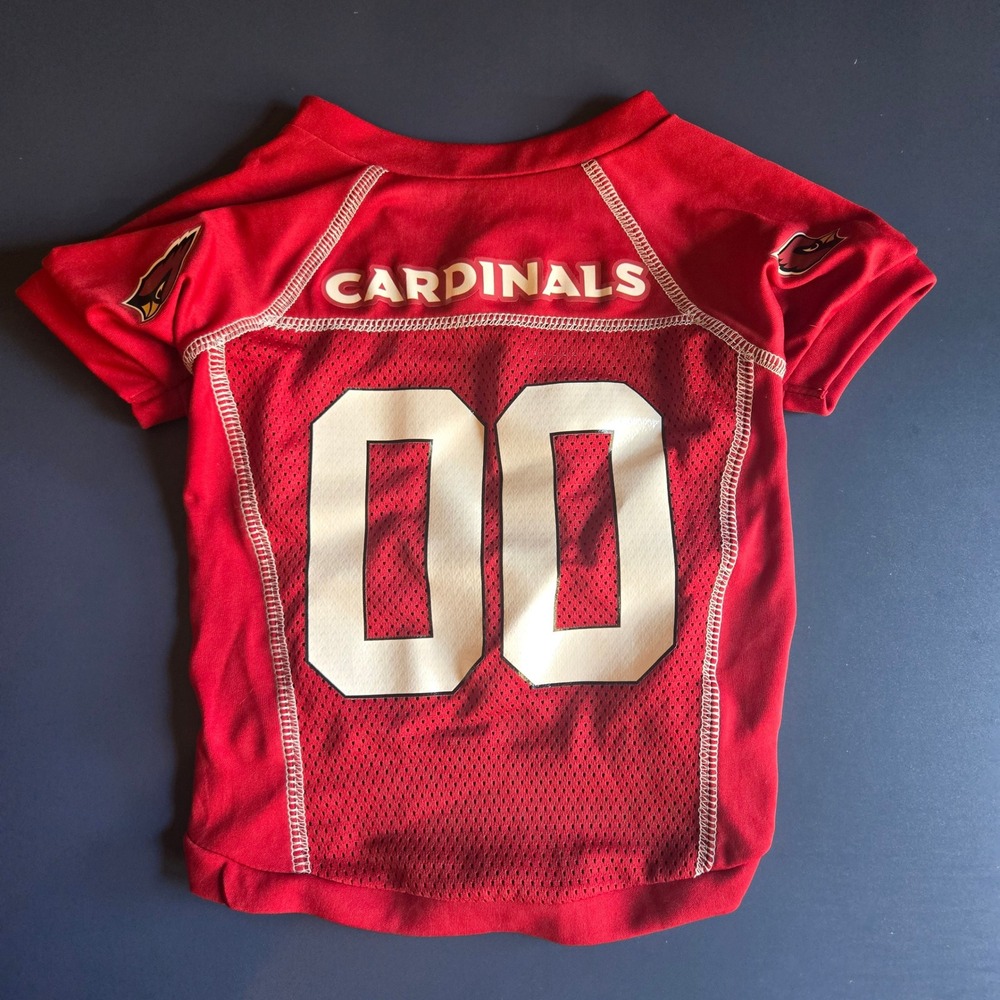 Arizona Cardinals Pet Jersey Red Dog Shirt Size L NFL Football 00 Game Day
